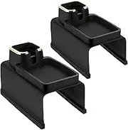 Tessco 2 Pack Couch Cup Holder Anti Slip Recliner Table Tray Silicone Sofa Armrest Tray Weighted Couch Arm Table Anti Spill Couch Drink Holder Cozy Couch Tray for Chair (Black,12.6 x 16.34 Inch)
