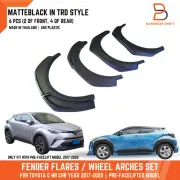 MATTEBLACK TRD Style Fender Flares Arches For Toyota CHR C-HR 17-20 Pre-Facelift