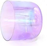 Alchemy Crystal Singing Bowl Clear Purple, 440Hz 6 Inch Quartz Chakra Bowl, With Acrylic Striker, O-ring, For Yoga Meditation & Sound Healing(B Note)