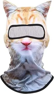 Cat Ski Masks | 3D Cat Ski Balaclava Sheisty Face Masks, Cat Ski Masks with Ears, Breathable Masque with Animal Ears