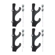 2 Pairs Light Saber Stand Wall Display Acrylic Light Sword Holder Bat Rack Black