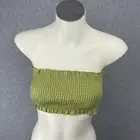 Princess Polly “Sundaze Set” Green Smocked Crop Top (BNWT):