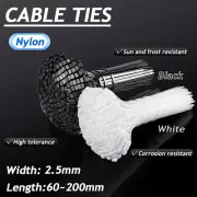 Cable Ties Nylon Extra Strong Zip Wraps Thick Heavy Duty Cable Tie UV Resistan