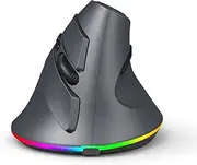 Vertical Wireless Gaming Mouse Programmable Mouse 2.4G Wireless+BT Connection Ergonomic Design