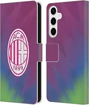 Head Case Designs Officially Licensed AC Milan Third 2023/24 Crest Kit Leather Book Wallet Case Cover Compatible with Samsung Galaxy S24+ 5G