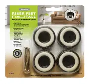 Slipstick 1" Tall 50mm diam Furniture Riser Feet Floor Protector 4pcs
