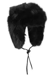 Eugenia Kim Owen Black Faux fur hat One Size
