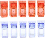Healeved 12pcs Nail Clip Empty Tubes Bulk Manicure DIY Equipment Nail Extension Builder Manicure Kit Nail Dip Kits Extension Clamp Nails Gel Finger Fake Nail Tip Clip Major Red Plastic Mold