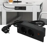Recessed Socket 2 Outlets With PD20W USB C USB A Port Furniture Power Strip EU