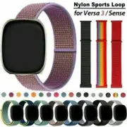 For Fitbit Versa 3 Fitbit Sense Nylon Loop Sport Watch Band Strap Wristband