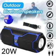 Wireless Bluetooth Speaker Portable Stereo Music Waterproof AUX/TF/FM/Radio