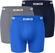 [CHOHB] Men's Underwear Micro Modal 3 Pack Boxer Briefs Men Fly