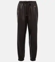 [Stella McCartney] Stella McCartney Faux leather sweatpants AU 6 brown