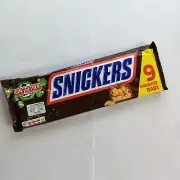 Snickers Milk Chocolate Candy Peanuts 9 Bar Christmas Gift Party Wedding 319.5 g