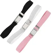 [Generic] Boys Girls Elastic Belts 3 Pack Kids' Stretchy Waist Belts Boys Belt Girls Belt Elastic Waist Belts for Jeans Pants