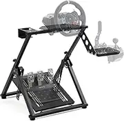 Gazzyt Foldable Racing Wheel Stand Adjustable Sim Racing Cockpit Compatible with Logitech/ Thrustmaster/Fanatec/PXN/Moza R5 R9 G29 G920 G923 T248 T300RS GT T500 Sturdy Gaming Stand,Space-Saving Design