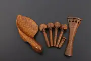 1Set Snakewood 4/4 Violin Peg Tailpiece Peg Endpin Chin rest DIY violin kit