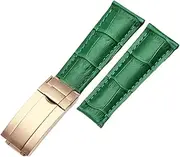 [FKMBD] 20mm Calf Watch Bands Strap For Rolex Datejust Day Date Genuine Cowhide Leather Straps Watch Bracelet For Daytona Folding Clasp
