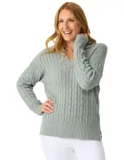 [Fella Hamilton] Claremont Polo Sweater in Sage