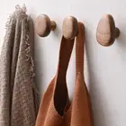 4Pcs Wall Mounted Wood Hooks Wooden Coat Hooks Creative Modern Art Minimalist