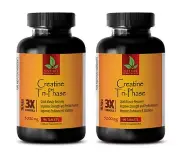 Creatine Monohydrate Capsules - Creatine Tri-Phase 5000mg - Male Energy - 2 Bot