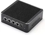HUNSN Micro Firewall Appliance, Mini PC, OPNsense, VPN, Router PC, Pentium Silver J5005, RS34, 4 x 2.5GbE LAN, 2 x USB3.0, VGA, HDMI, Fanless, 4G RAM, 64G SSD