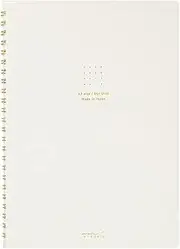 Midori 15331006 Notebook, Ring Notebook, Color, Dot Grid, White