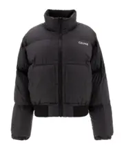 cropped down jacket in lightweight nylon FR36,FR38,FR40 black