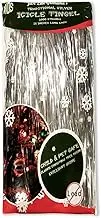 Premium Icicle Tinsel Garland for Christmas Trees - 2000 Old-Fashioned Shiny Mylar Strands - Each Stand 18 Inch Long - Kid & Pet Safe (Lead-Free) - Hang with Ornaments & Xmas Decor (Silver)