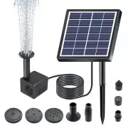 1.5W DIY Outdoor Solar Powered Water Fountain Pump with 8 Nozzles 6 Modes N0C0