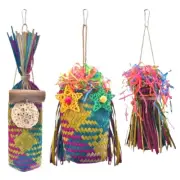 Woven Bird Toy Birdcage Tearing Puzzle Parrot Chewing Entertainment Toy