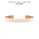 Daniel Wellington 手環 Emalie Bracelet 經典雙色手環-玫瑰金x白(DW00400005)/ 玫瑰金x白-Slim/ S