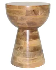 Sagebrook Home 18in Polished Mango Wood Accent Table
