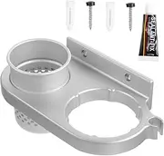Wall Hair Dryer Rack Hair Dryer Storage Shelf Aluminum Organizer Drill Nail Sturdy Mounting Bathroom Accessory