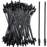 80 Pack 8 Inch Push Mount Cable Zip Ties Self-Locking for Indoor Wire Tying