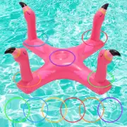 Inflatable Pool Ring Toss Games Toys, Floating Shark Flamingo Swimming Pool Ring