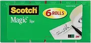 Scotch Magic Invisible Tape, 810S6, 3/4 x 800,