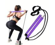 Pilates Bar Yoga Stick - Pilates bar kit for Home Gym with Pilates Resistance Bands