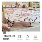 3Pcs Fitted Sheet Set with Pillowcase Bedding Set Fitted BedSheet and Pillowcase