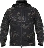 [MyHaing] Soft Shell Hooded Jacket Windproof Waterproof Wear-Resistant Outdoor Camouflage Jacket