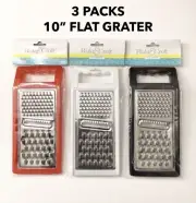 3 PCS 10” STAINLESS STEEL MULTI PURPOSE 3 IN 1 HANDHELD CHEESE GRATER 3 COLORS