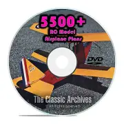 5,500 RC Model Airplane Plans, Gliders, Electric, Scale, Templates DVD G51