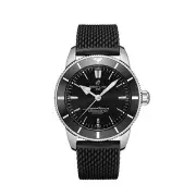BREITLING SUPEROCEAN HERITAGE B20 AUTOMATIC 44 BLACK DIAL WATCH AB2030121B1S1