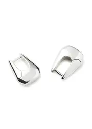 Missoma X Lucy Williams Arco Small Rhodium-plated Hoop Earrings - Silver ONE SIZE