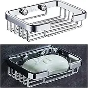 unel Shower Soap Dish Holder - Stainless Steel Screw Wall Mounted Wire Basket for Soap, by