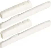 Acoustic Guitar Bridge Saddle Guitar Nuts, 4Pcs 6 Strings guitar Bone Bridge Saddle and Nut, Guitar Cattle Bone Bridge Saddles