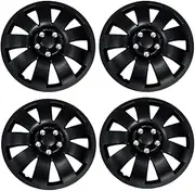 Tuningpros WC3-17-721-B - Pack of 4 Hubcaps - 17-Inches Style 721 Snap-On (Pop-On) Type Matte Black Wheel Covers Hub-caps