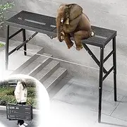 qwmvhfg， Step Ladders Multipurpose Folding Work Platform Scaffold Tower Stool Bench Adjustable Height, 800 Lbs Maximum Load,180 * 40cm(120 * 30cm)