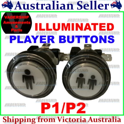 LED Illuminated Player 1 & 2 Buttons & Micro Switch - ARCADE - MAME