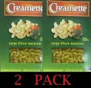2x Creamette Pasta LARGE ELBOW MACARONI Noodles NON GMO 16 oz Box - 2 PACK